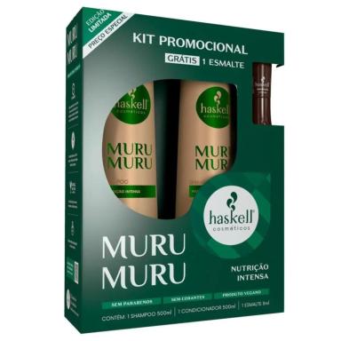 PROMOPACK HASKELL MURUMURU KIT SHAMPOO  E CONDICIONADOR 500ML CADA + ESMALTE