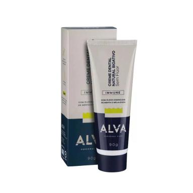CREME DENTAL NATURAL BIOATIVO ALVA IMMUNE MENTA E MELALEUCA 90G