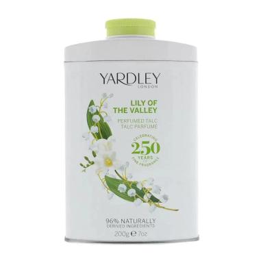 YARDLEY LILY OF THE VALLEY TALC PERFUMÉ 200G CELEBRATING EDITION