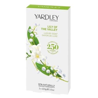 YARDLEY LILY OF THE VALLEY SAVON DE LUXE CELEBRATING EDITION 3X 100G