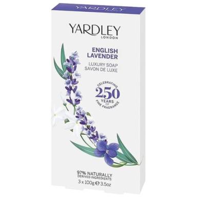 YARDLEY ENGLISH LAVENDER SAVON DE LUXE CELEBRATING EDITION 3X 100G