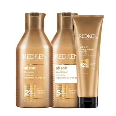 KIT ALL SOFT SHAMPOO, CONDICIONADOR E MáSCARA - REDKEN
