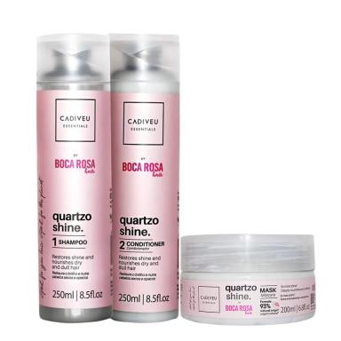 KIT SHAMPOO CONDICIONADOR E MáSCARA BOCA ROSA 250ML- CADIVEU