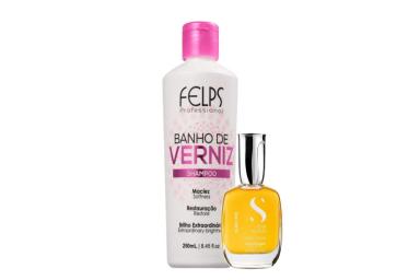 KIT SHAMPOO BANHO DE VERNIZ E CRISTALLI LIQUID