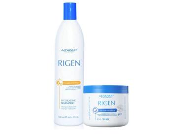KIT  RIGEN HIDRATAçãO SHAMPOO E  MáSCARA 500ML  - ALFAPARF