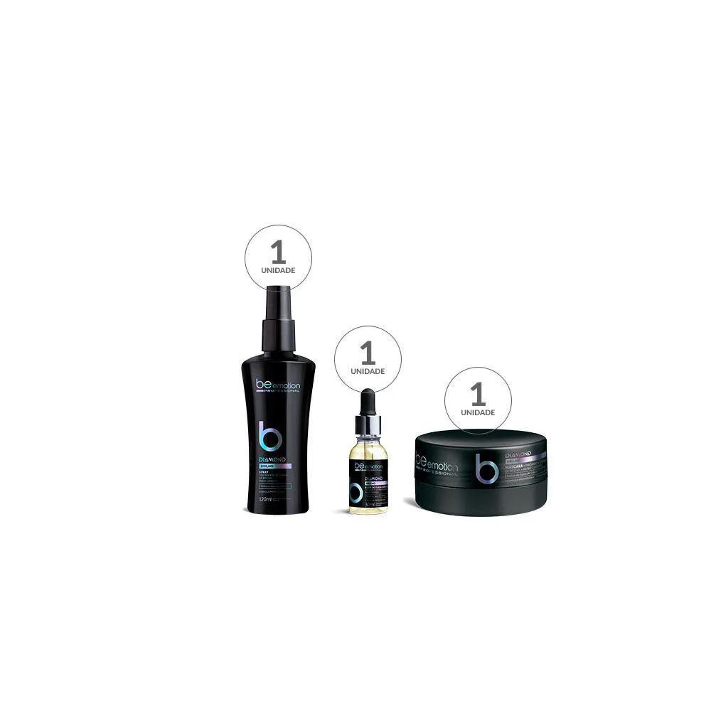 KIT COSMéTICOS BE EMOTION - PROFESSIONAL - DIAMOND - BRILHO - TRATAMENTO INTENSIVO | BE EMOTION