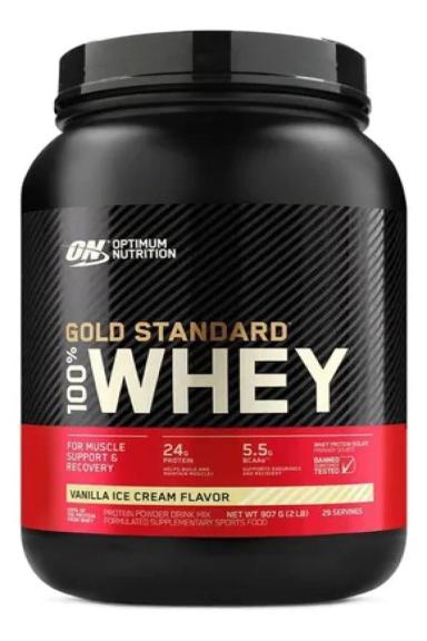 WHEY GOLD STANDARD 100% VANILLA ICE CREAM FLAVOR OPTIMUM NUTRITION 907G