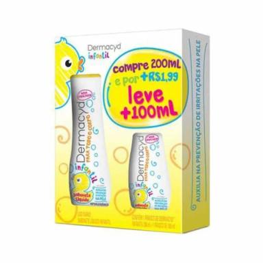 KIT DERMACYD INFANTIL SABONETE LíQUIDO 200ML + 1,99 LEVE DERMACYD INFANTIL SABONETE LíQUIDO 100ML