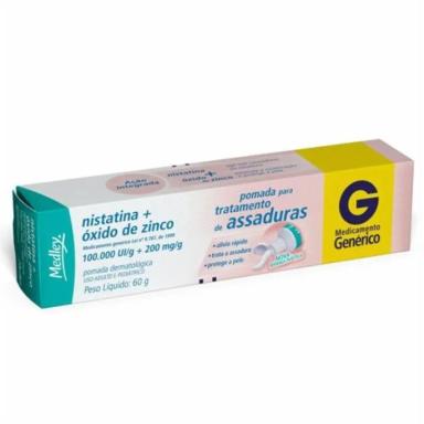 NISTATINA + OXIDO ZINCO GENéRICO POMADA 60G