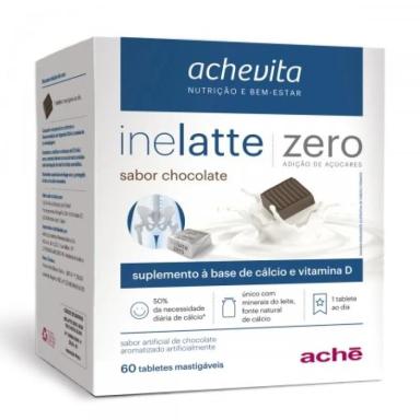 INELATTE ZERO SABOR CHOCOLATE ACHé 60 TABLETES MASTIGáVEIS