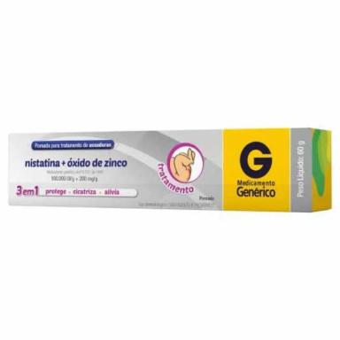 POMADA PARA ASSADURAS NISTATINA + OXIDO DE ZINCO 60G