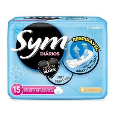 PROTETOR DIáRIO SYM SEM PERFUME COM 15 UNIDADES