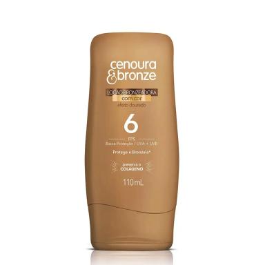 LOçãO BRONZEADORA COM COR EFEITO DOURADO FPS6 110ML