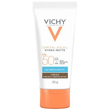 PROTETOR SOLAR FACIAL VICHY CAPITAL SOLEIL HYDRA-MATTE FPS50 COR 5.0 30G