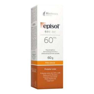 PROTETOR SOLAR FACIAL EPISOL SEC OC PELE OLEOSA FPS60 60G