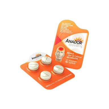 ANADOR 500MG COM 4 COMPRIMIDOS