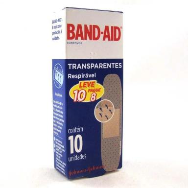 BAND AID TRANSPARENTES 10 UNIDADES