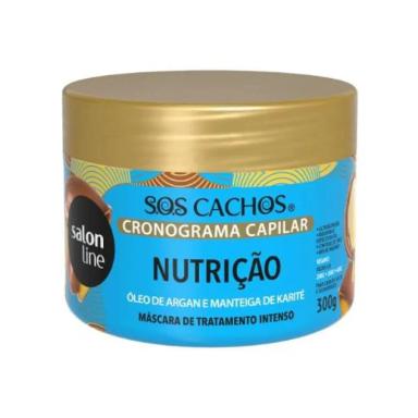 MáSCARA DE NUTRIçãO CRONOGRAMA CAPILAR SOS CACHOS SALON LINE 300G