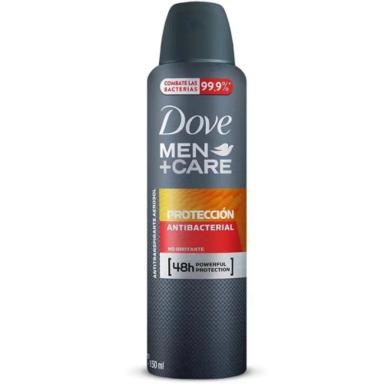 DESODORANTE DOVE MEN +CARE PROTEçãO ANTIBACTERIANA 72H AEROSSOL ANTITRANSPIRANTE COM 150ML