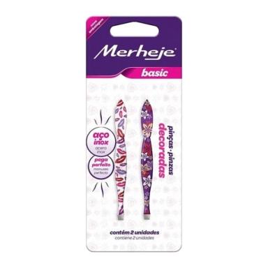 PINçA DEPILATóRIA MERHEJE BASIC DECORADA 2 UNIDADES
