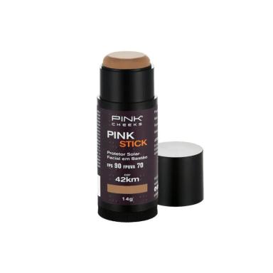 PINK STICK PROTETOR SOLAR E BASE FPS 90 PINK CHEEKS 14G 42Km