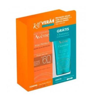 AVENE - KIT PROTETOR  MAT PERFECT ANTIACNE FPS 60 40GR + CLEANANCE GEL DE LIMPEZA 40GR