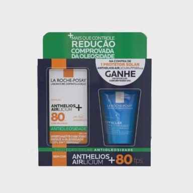 KIT LA ROCHE-POSAY ANTHELIOS AIRLICIUM+ FPS 80 + GEL DE LIMPEZA EFFACLAR CONCENTRADO 40+50