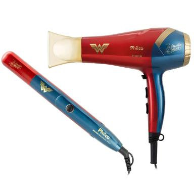 KIT PHILCO SECADOR PSC15 E PRANCHA PPR07 MULHER MARAVILHA 220 Volts