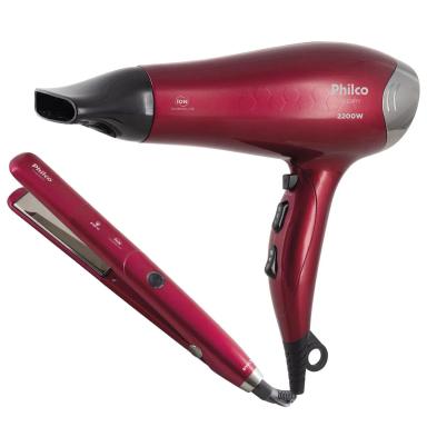 KIT CUIDADOS PESSOAIS PHILCO PKT3250 CHERRY TOURMALINE ÍON 110