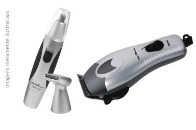 CORTADOR DE CABELOS 14W + APARADOR DE PELOS TRIMMER BRITâNIA - CONJUNTO PRáTICO MASCULINO 110