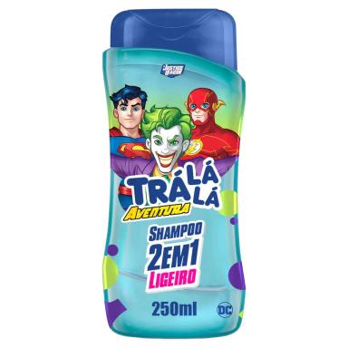 SHAMPOO 2 EM 1 LIGA DA JUSTIçA TRá Lá Lá AVENTURA LIGEIRO 250ML