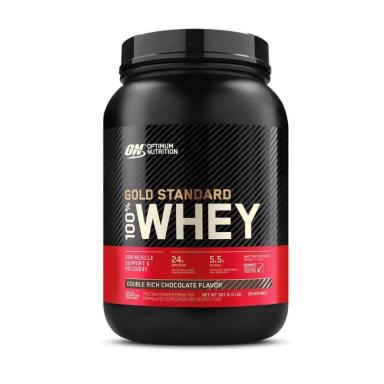 100% WHEY PROTEIN GOLD STANDARD (907G) NOVO RÓTULO - SABOR: DOUBLE RICH CHOCOLATE