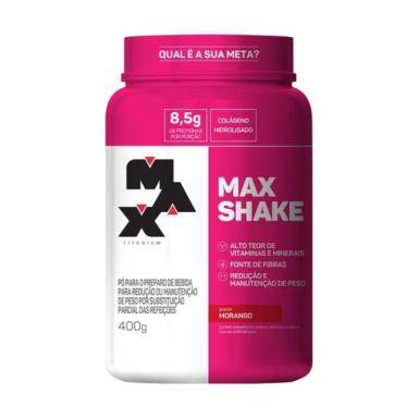 MAX SHAKE (400G) - SABOR: MORANGO
