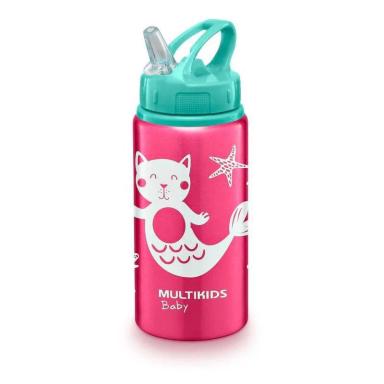 COPO INFANTIL CANUDO RETRáTIL REFRESH 500ML MULTIKIDS - ROSA
