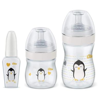 KIT DE MAMADEIRA PRIMEIROS PASSOS 50/150/240ML NEUTRO LILLO