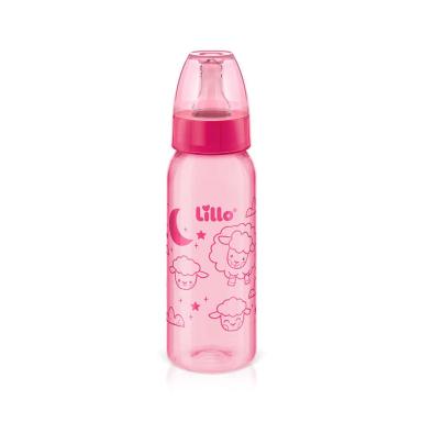 MAMADEIRA DIVERTIDA FLUXO MéDIO 240ML 6M+ ROSA – LILLO