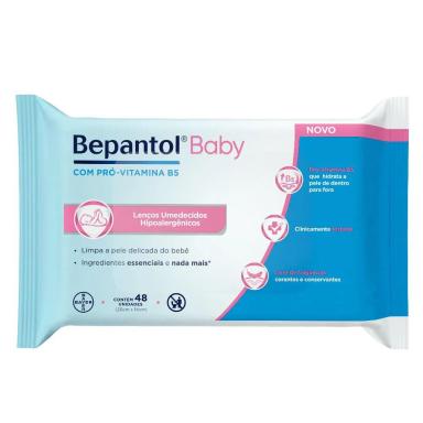 TOALHA LENçO UMEDECIDO HIPOALERGêNICO COM 48UN - BEPANTOL