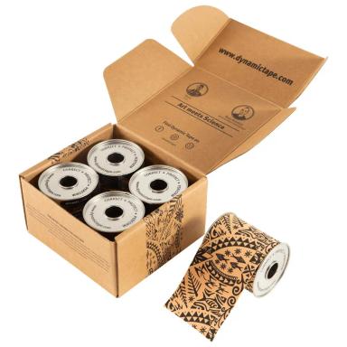 CAIXA DYNAMIC TAPE TATTOO PRETO 7,5CM X 5M - 4 ROLOS