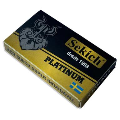 LâMINAS DE BARBEAR AçO SUECO SUPER INOXIDáVEL PLATINUM 5 Lâminas