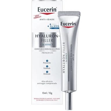EUCERIN HYALURON FILLER 3X EFFECT OLHOS FPS 15 -15ML
