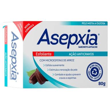 ASEPXIA SABONETE ESFOLIANTE AçãO ANTICRAVOS 80G