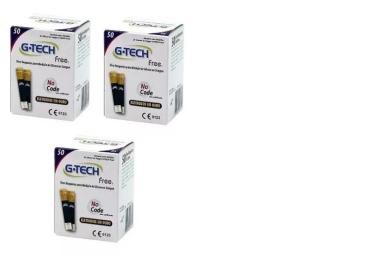 KIT 150 TIRAS FITAS PARA TESTE DE GLICEMIA G-TECH FREE