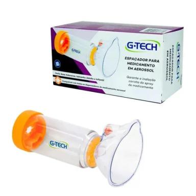 ESPAçADOR PARA AEROSSOL EM PVC G-TECH CLEAR USO ADULTO E INFANTIL MáSCARAS MACIAS
