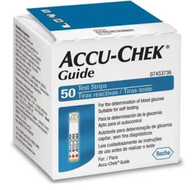 TIRAS MEDIDOR GLICEMIA FITA ACCU CHECK GUIDE - CX 50UN