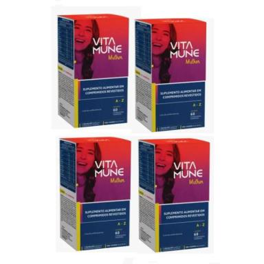 KIT COM 4 VITA MUNE A-Z MULHER CIMED COM 60 COMPRIMIDOS