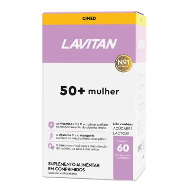 LAVITAN 50+ MULHER 60 COMPRIMIDOS PARA 60 DIAS CIMED Neutro