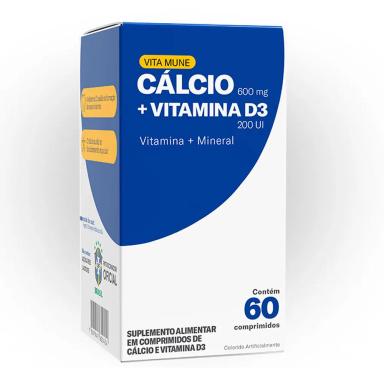 CáLCIO + VITAMINA D3 60 COMPRIMIDOS - VITA MUNE - CIMED Neutro