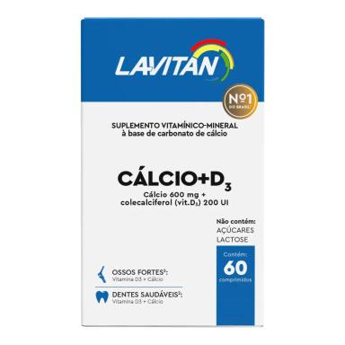 LAVITAN CáLCIO + VITAMINA D3 COM 60 COMPRIMIDOS - CIMED Neutro