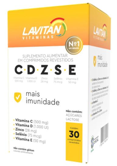LAVITAN IMUNIDADE C D Z S E 30 COMPRIMIDOS - CIMED Neutro