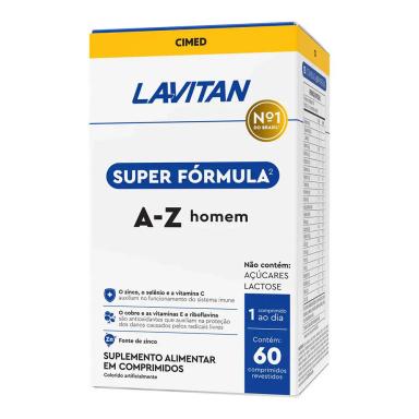LAVITAN MULTI HOMEM SUPER FóRMULA 60 COMP = 60 DIAS CIMED Neutro